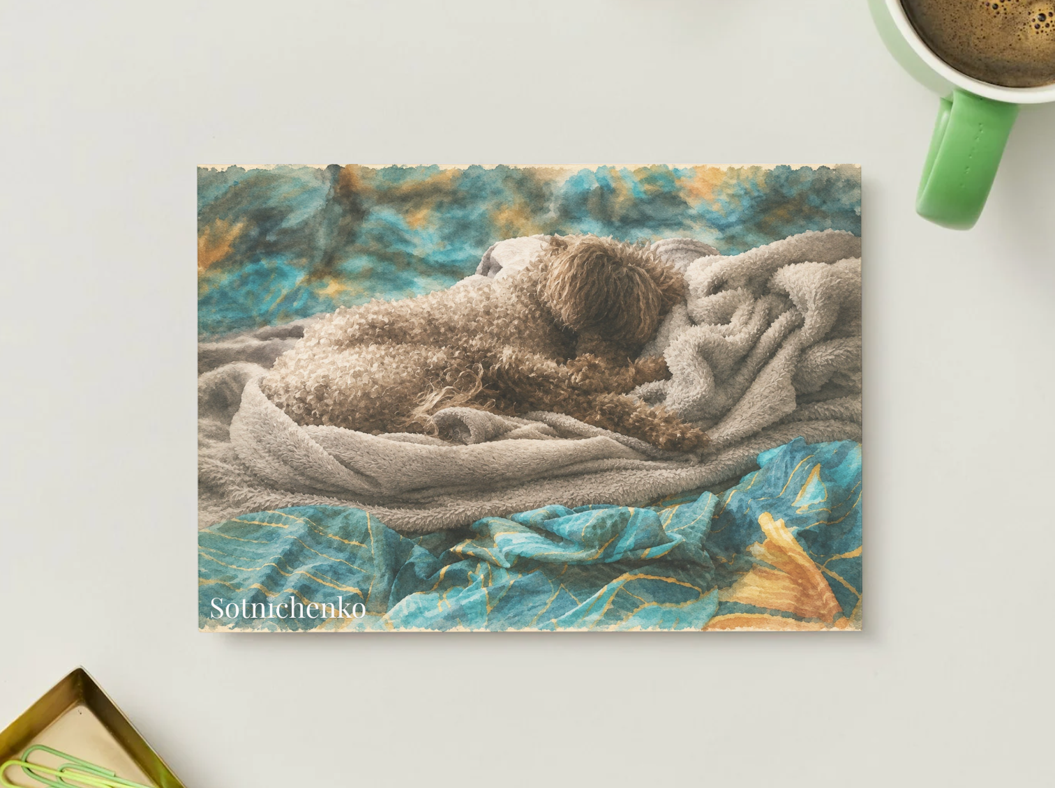 Blanket Nest — Cozy Printable Postcard