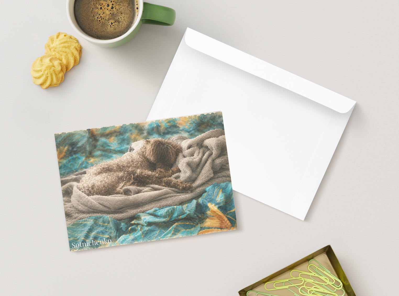 Blanket Nest — Cozy Printable Postcard