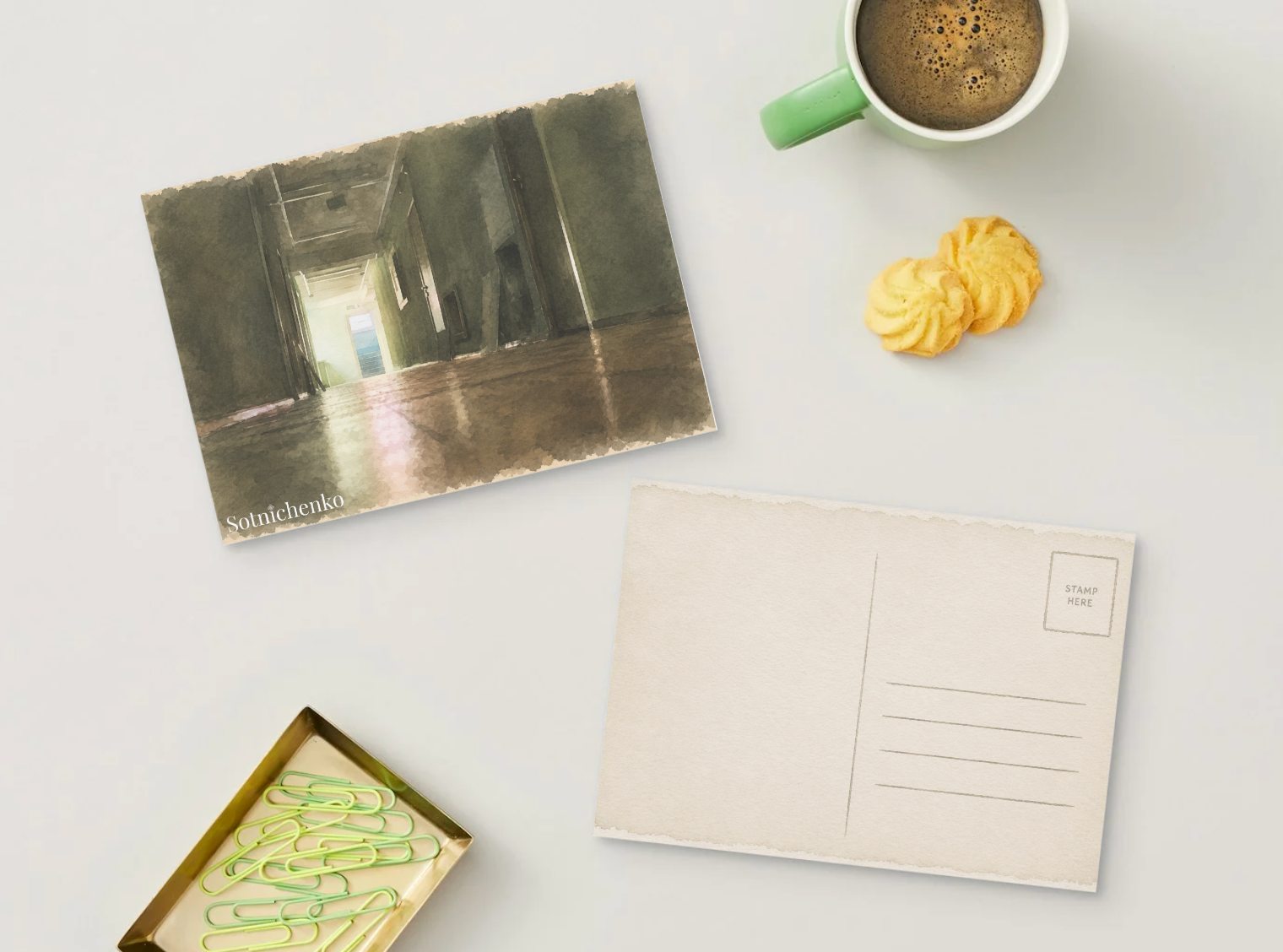 Light at the End — Vintage Printable Postcard