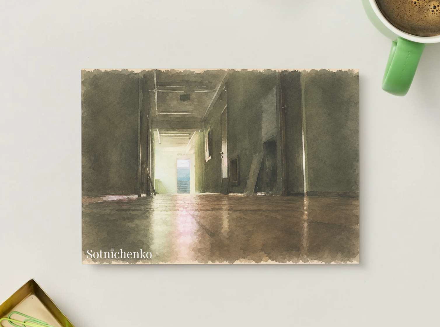 Light at the End — Vintage Printable Postcard
