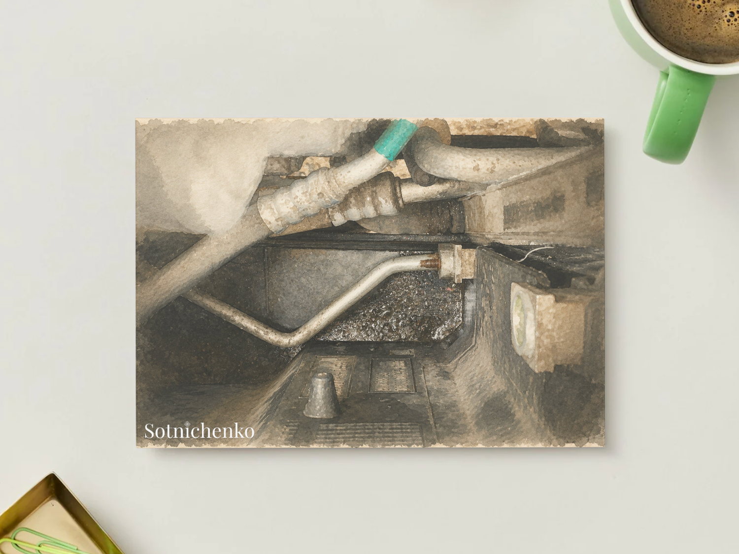 Hidden Systems — Vintage Printable Postcard