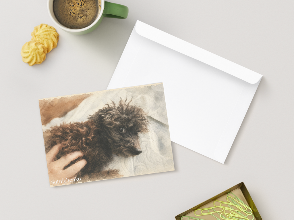 Soft Eyes — Cozy Printable Postcard