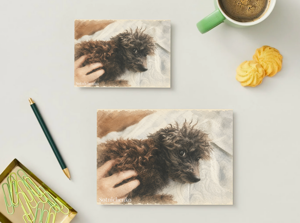 Soft Eyes — Cozy Printable Postcard