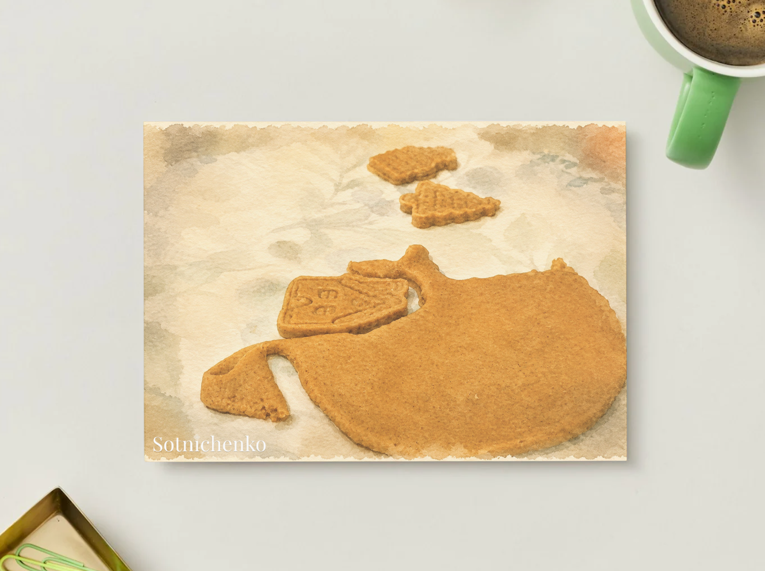Baking Scraps — Vintage Printable Postcard