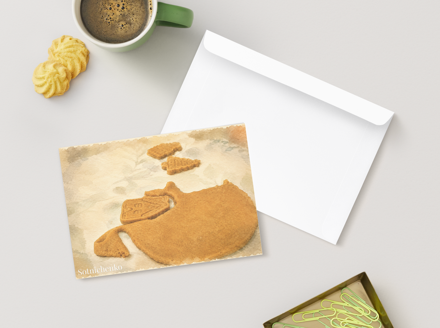 Baking Scraps — Vintage Printable Postcard