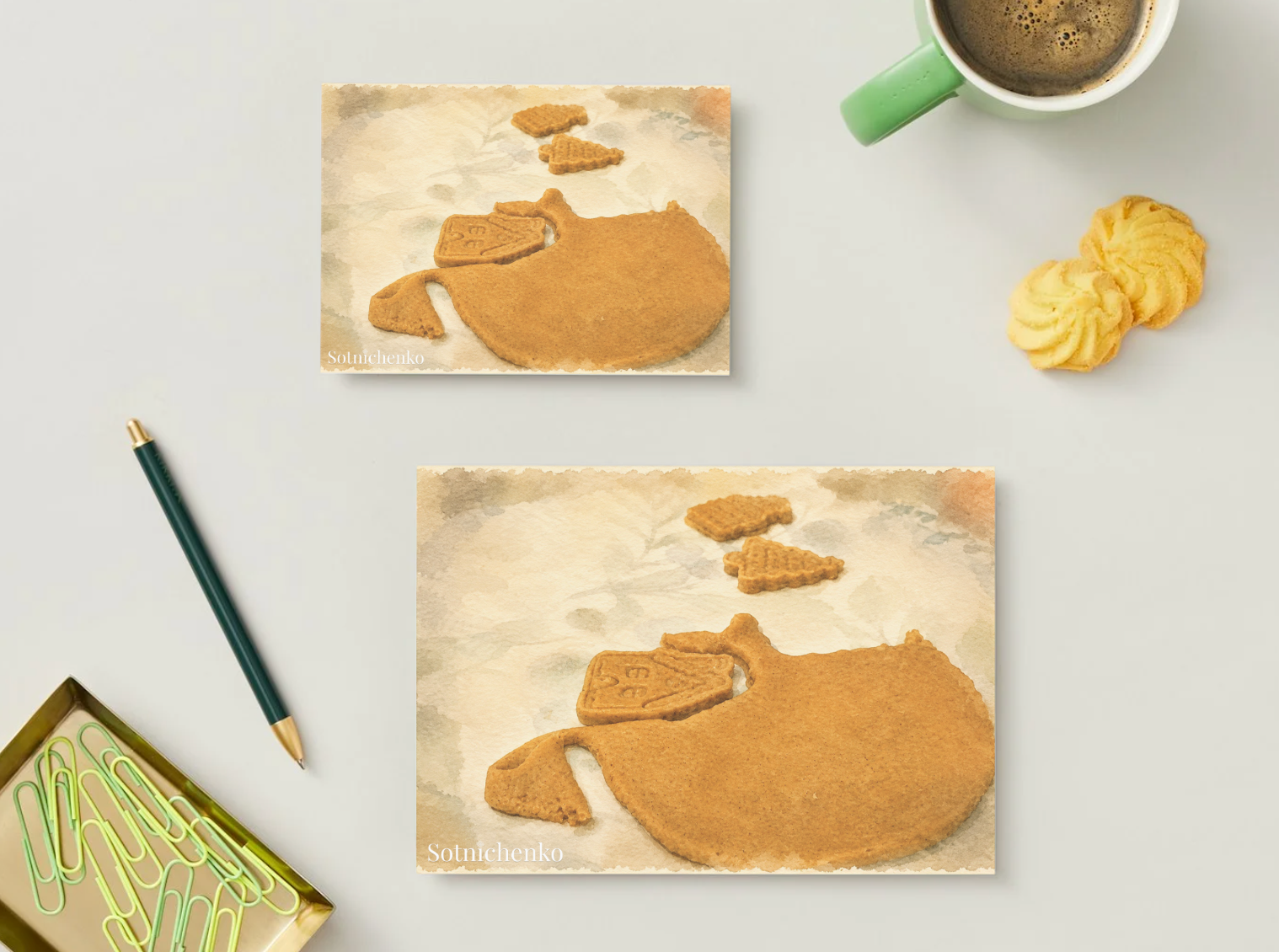 Baking Scraps — Vintage Printable Postcard