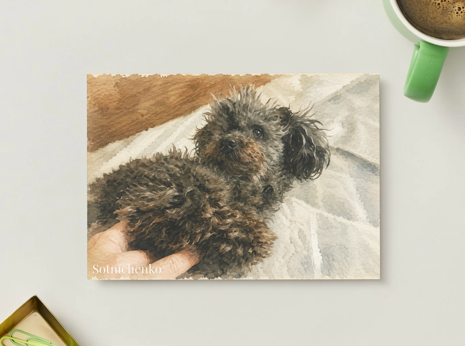 Tucked In — Cozy Printable Postcard