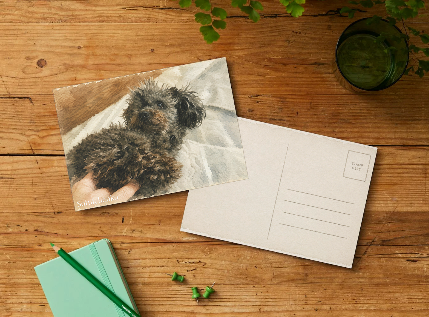 Tucked In — Cozy Printable Postcard