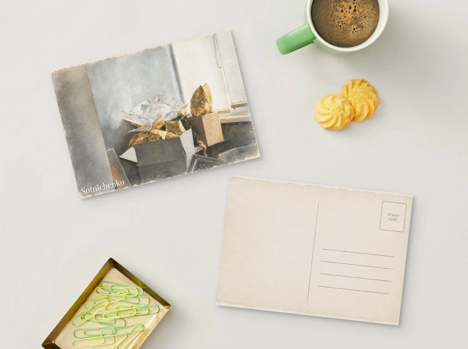 After the Gift — Vintage Printable Postcard