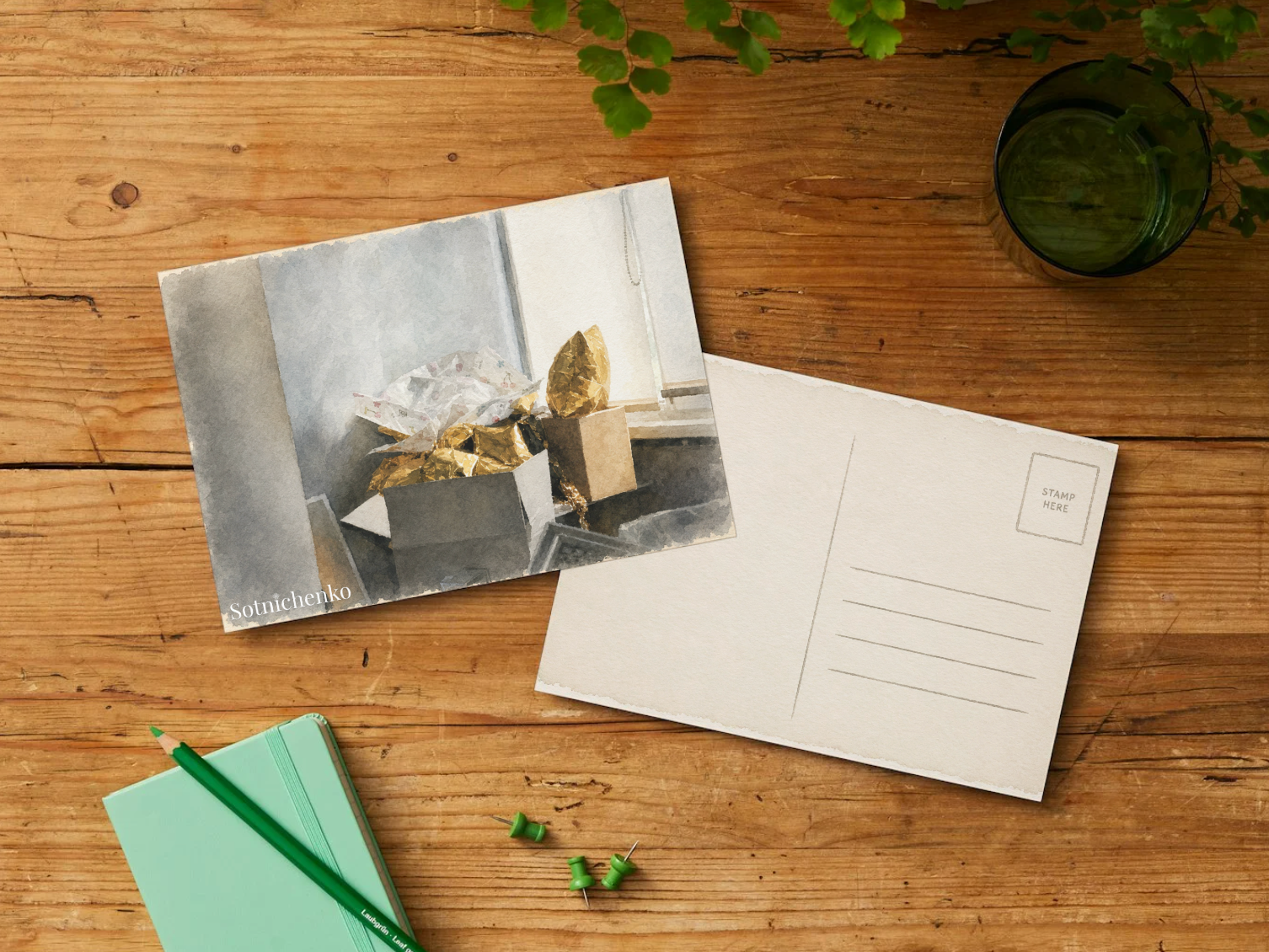 After the Gift — Vintage Printable Postcard