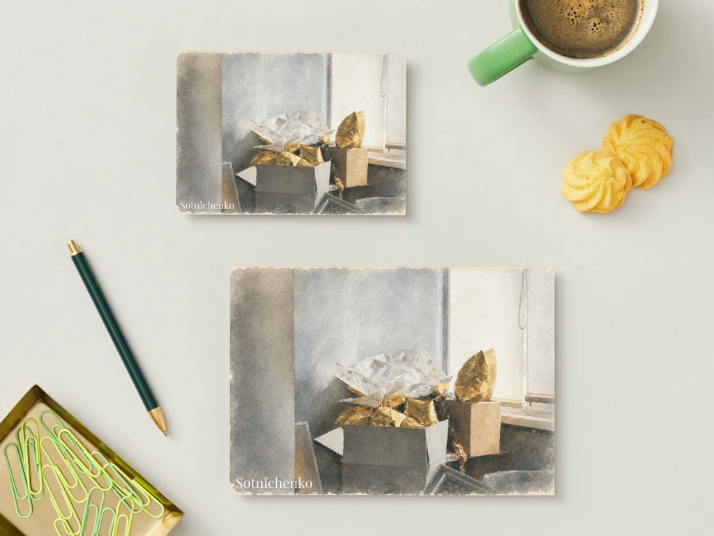 After the Gift — Vintage Printable Postcard