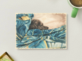Wrapped in Blue — Vintage Printable Postcard