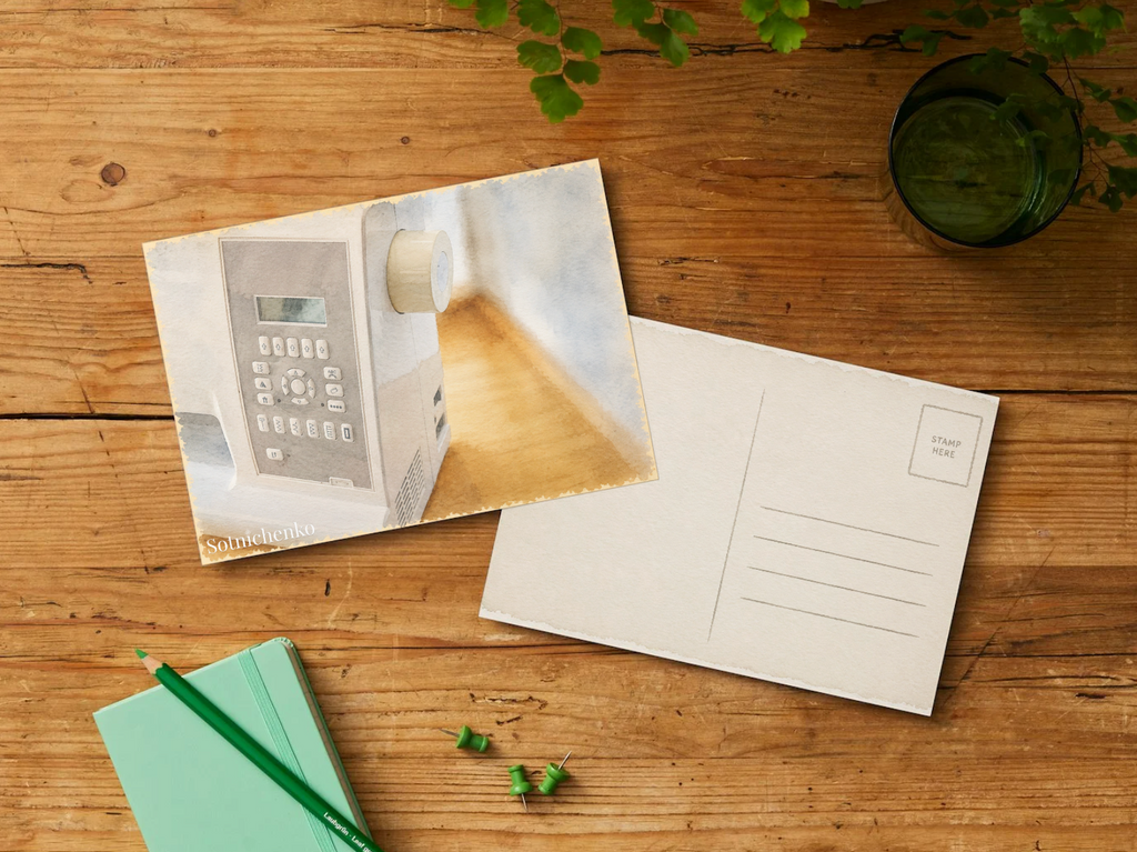 Sewing Controls — Vintage Printable Postcard