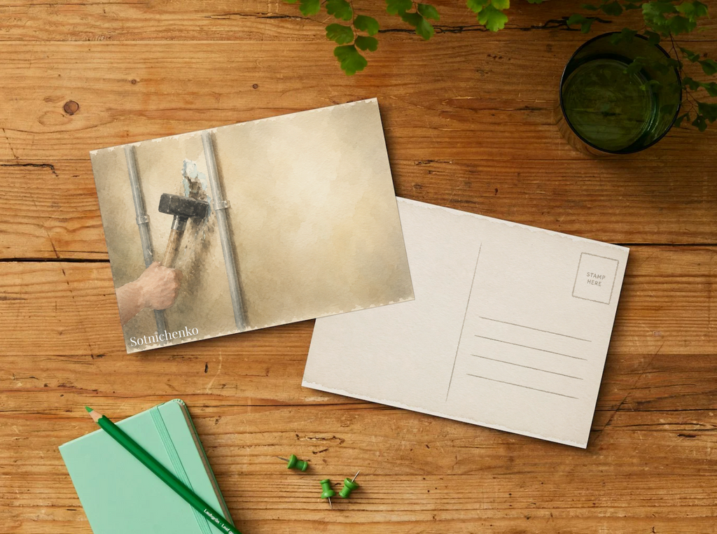 Breaking Through — Vintage Printable Postcard