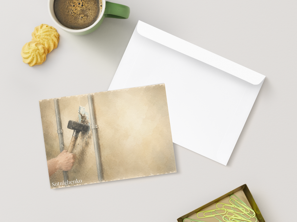 Breaking Through — Vintage Printable Postcard