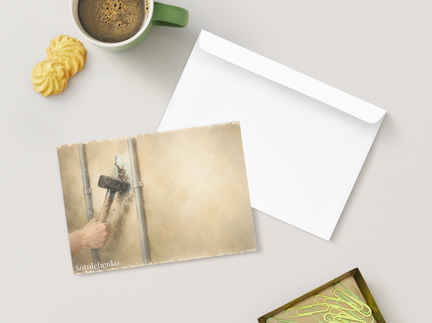 Breaking Through — Vintage Printable Postcard