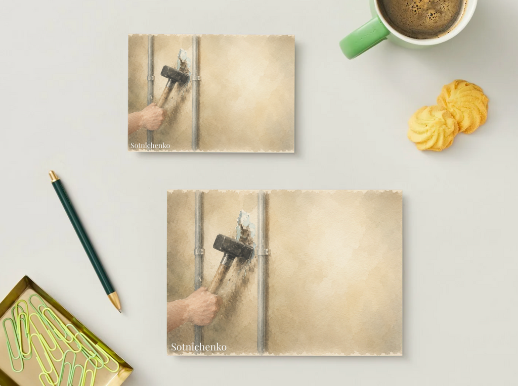 Breaking Through — Vintage Printable Postcard