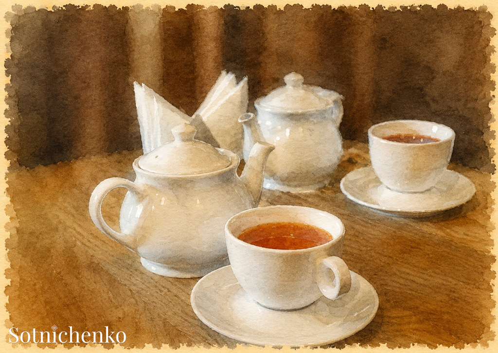 Tea for Two - Cozy Printable Postcard