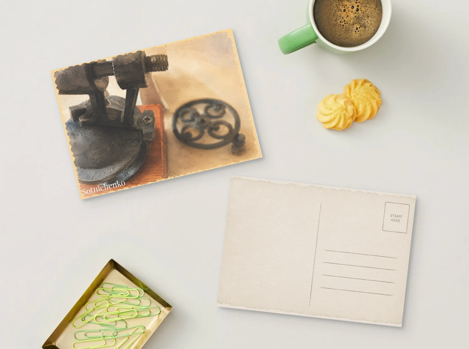 Pressed Memories - Vintage Printable Postcard