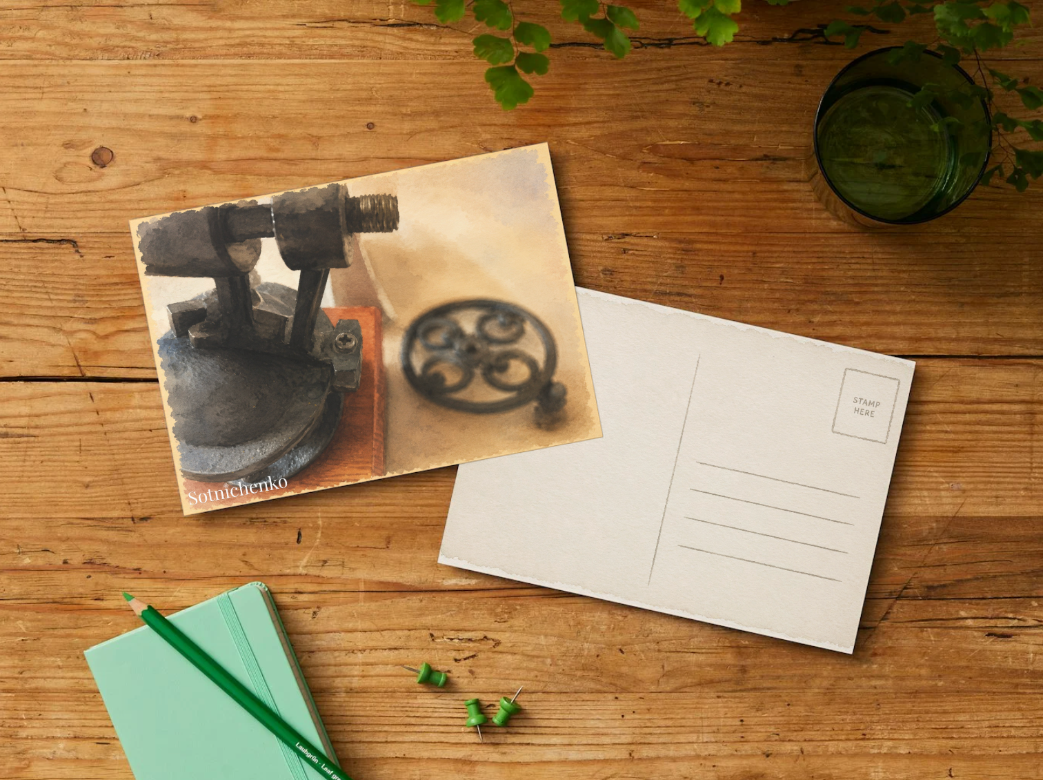 Pressed Memories - Vintage Printable Postcard