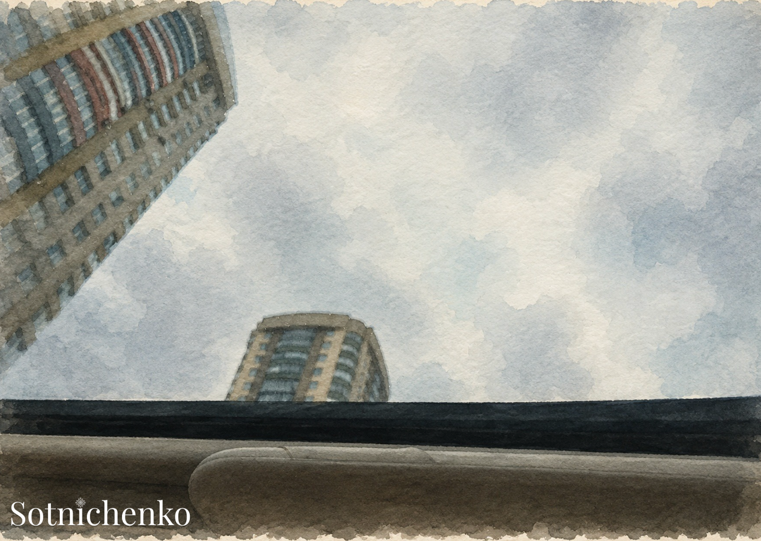 Looking Up — Urban Printable Postcard