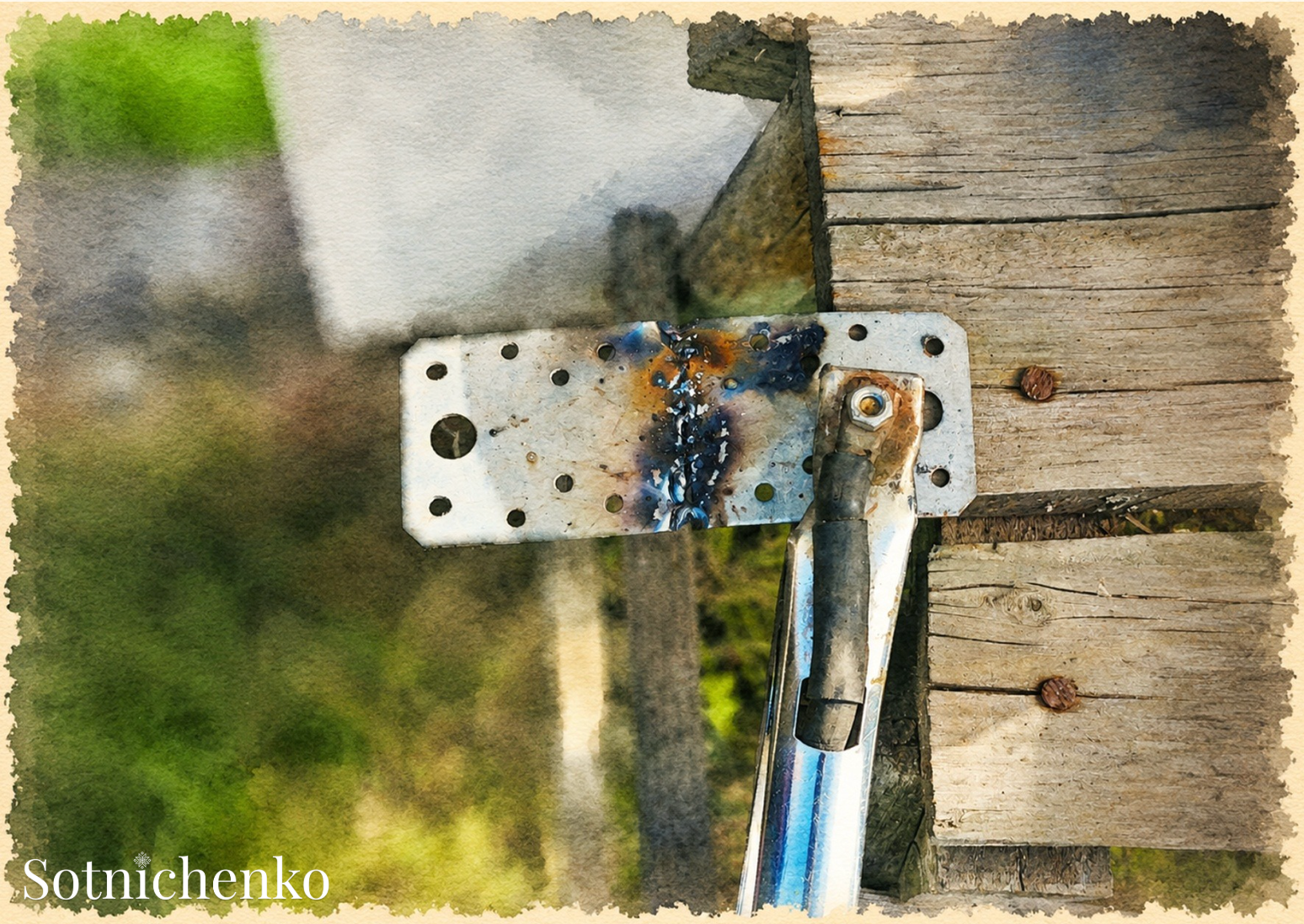 Fixed in Place — Vintage Printable Postcard