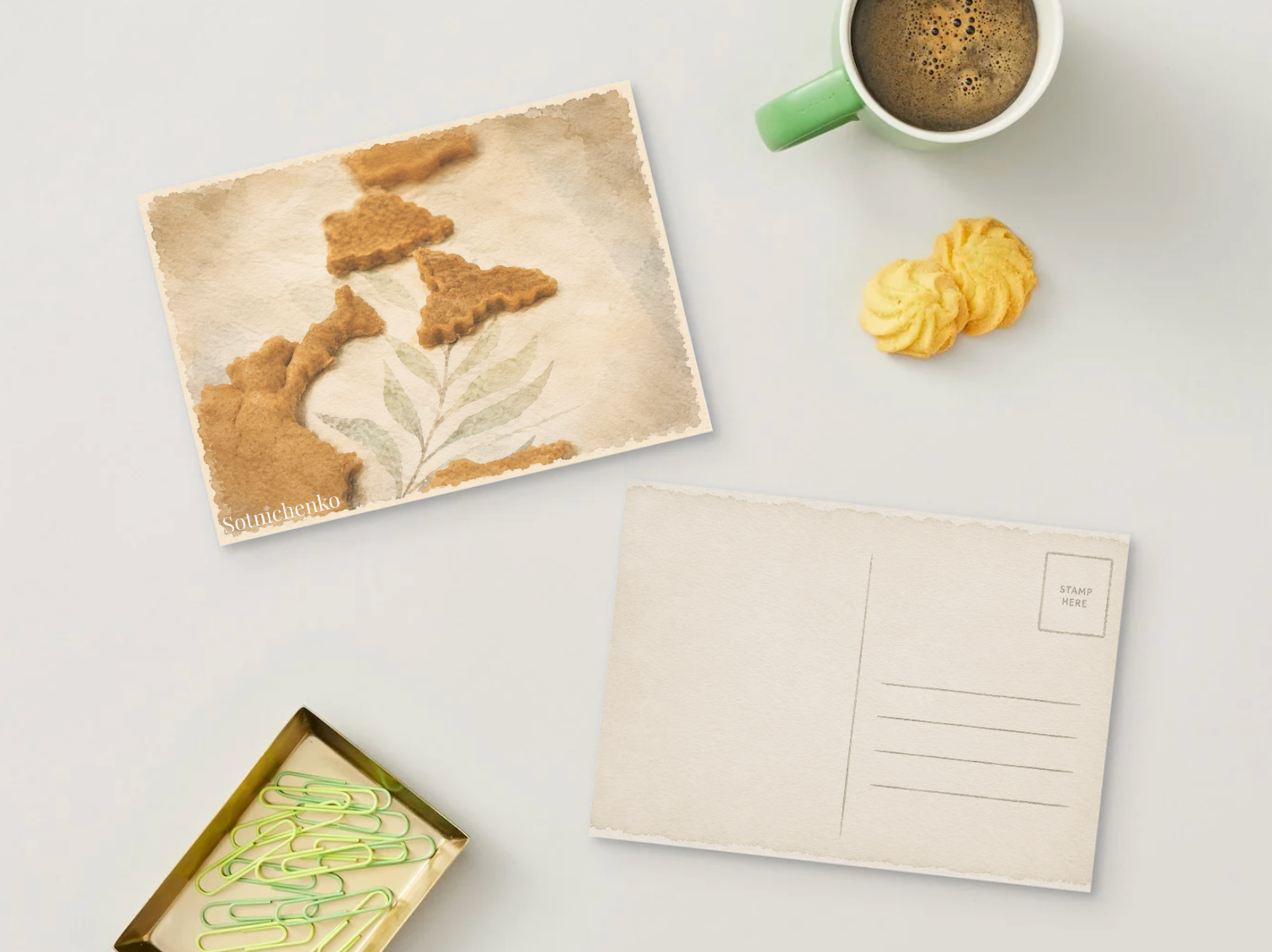 Sweet Little Wings — Vintage Printable Postcard