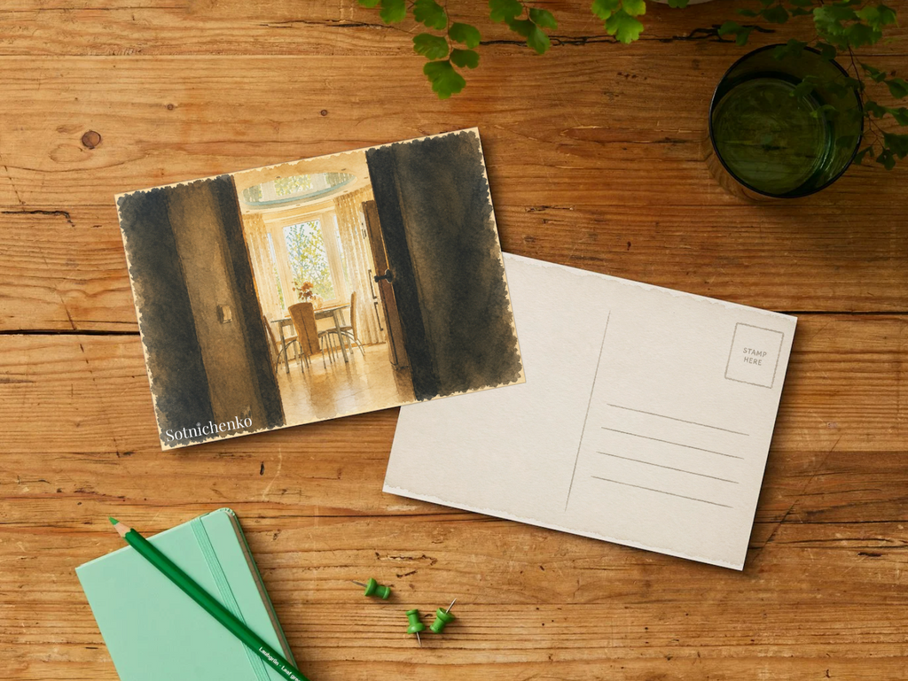 Open Door Morning — Cozy Printable Postcard