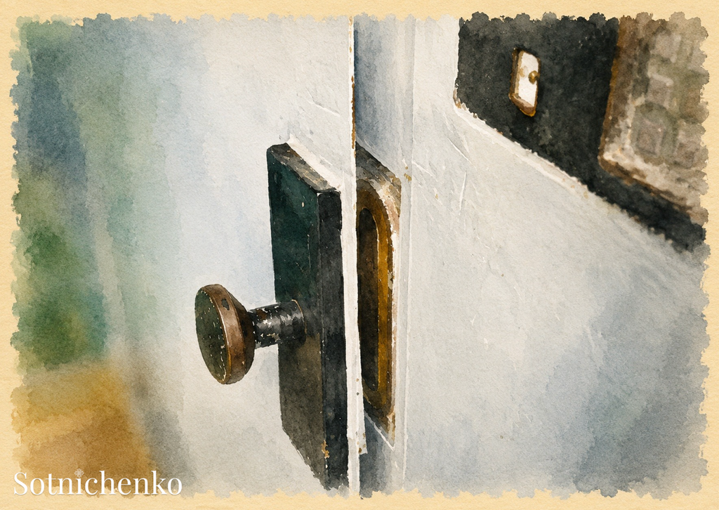 Quiet Doorway — Cozy Printable Postcard