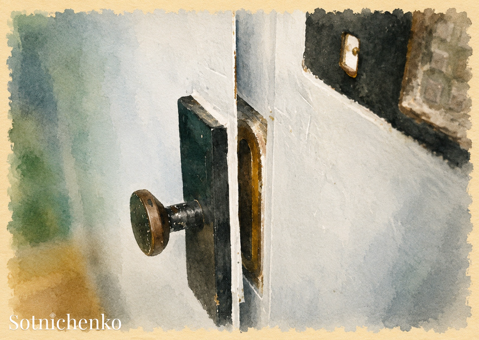 Quiet Doorway — Cozy Printable Postcard