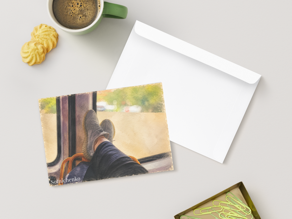 On the Way — Vintage Printable Postcard