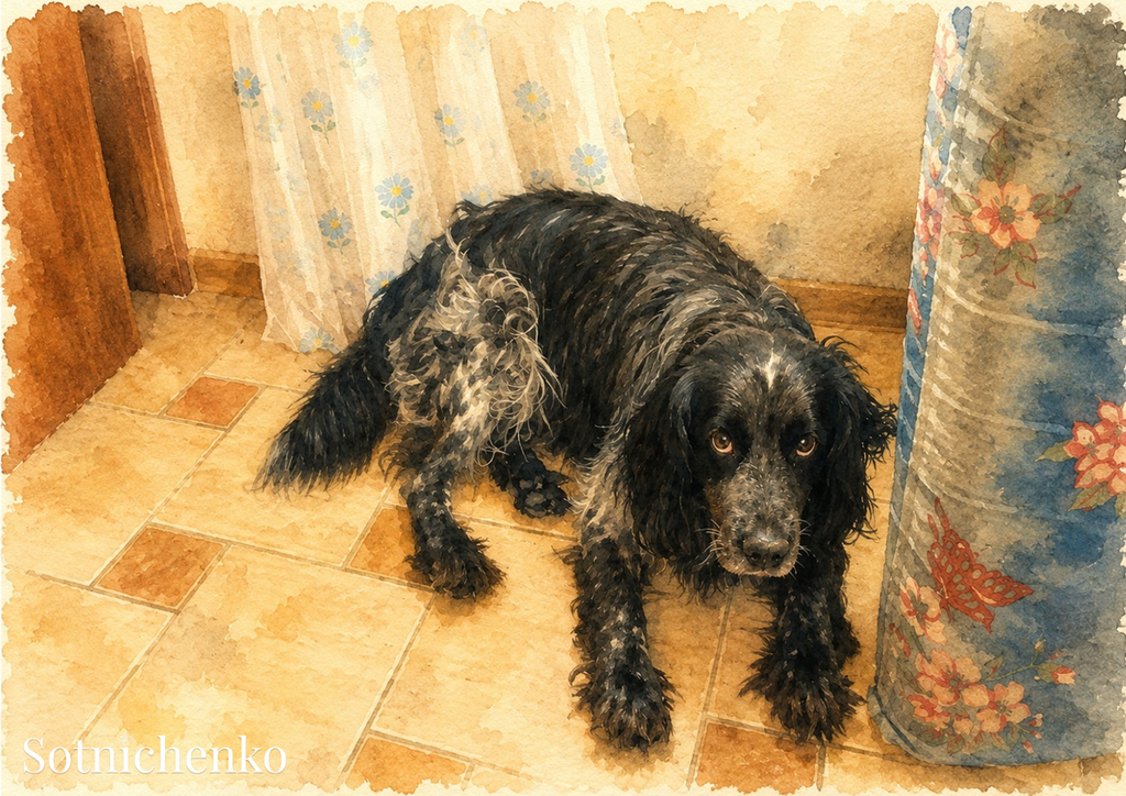 Patient Eyes — Vintage Printable Postcard