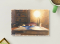 Quiet Table Light — Vintage Printable Postcard