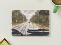 Long Road Home — Vintage Printable Postcard