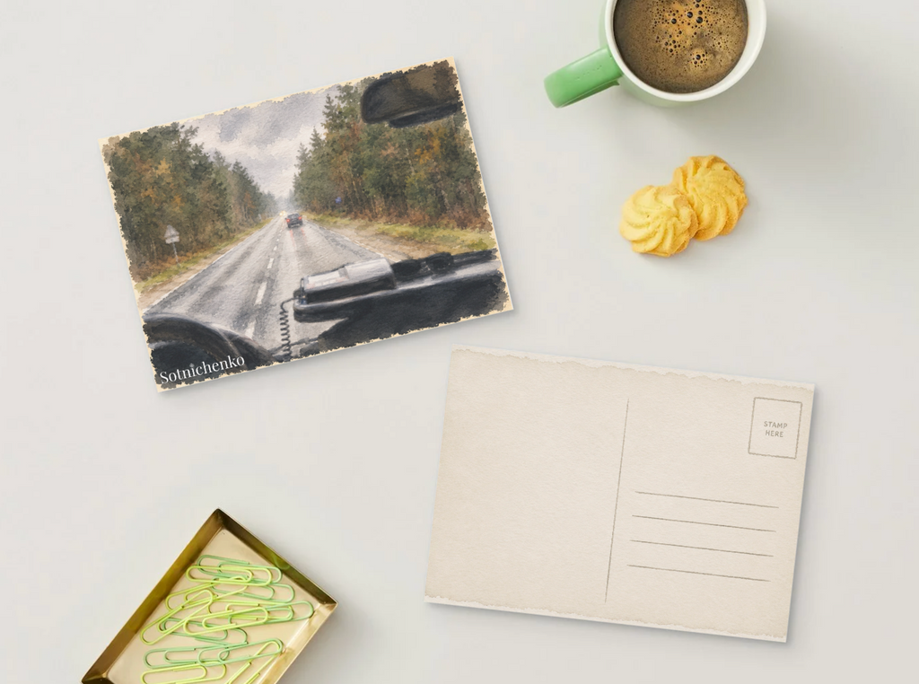 Long Road Home — Vintage Printable Postcard