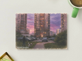 Evening Walk Home — Vintage Printable Postcard