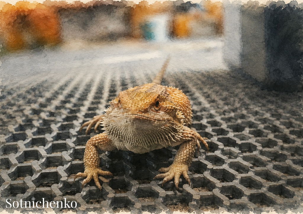 Tiny Dragon Stare — Reptile Printable Postcard