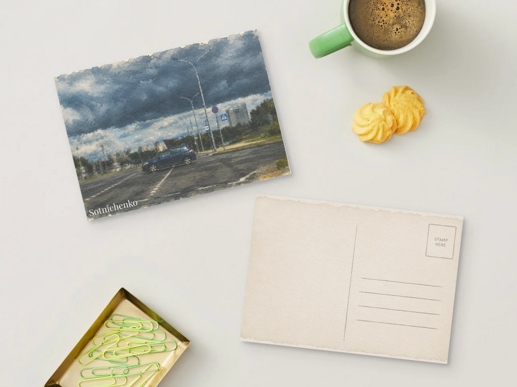 Before the Rain — Vintage Urban Postcard