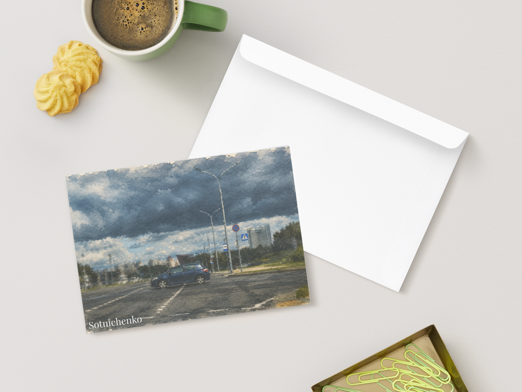 Before the Rain — Vintage Urban Postcard