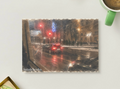 After the Red Light — Urban Night Postcard