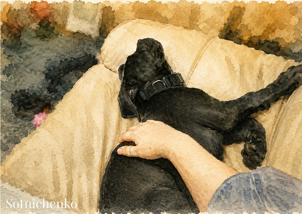 Safe With You — Dog Printable Postcard