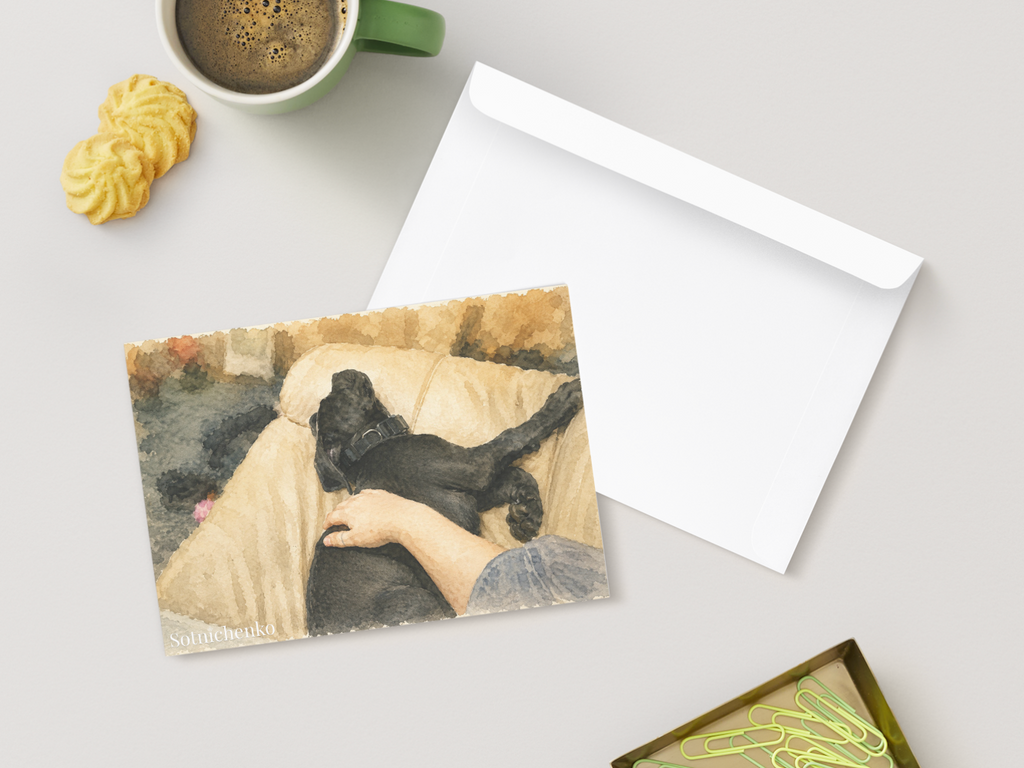 Safe With You — Dog Printable Postcard