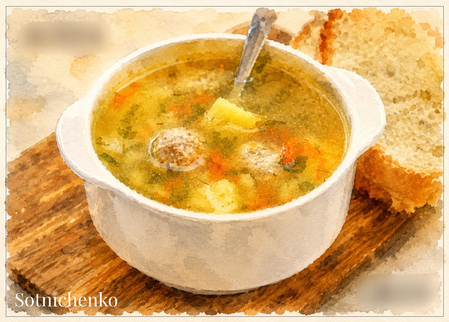 Warm Bowl — Vintage Food Postcard
