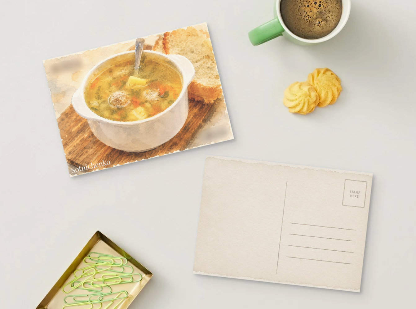 Warm Bowl — Vintage Food Postcard