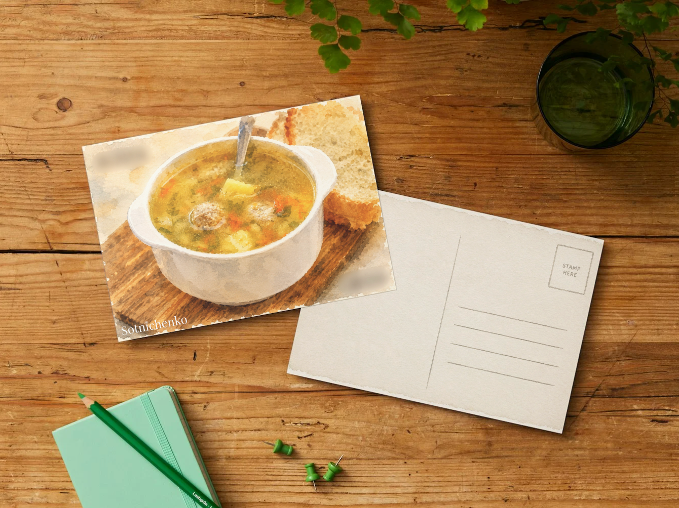 Warm Bowl — Vintage Food Postcard