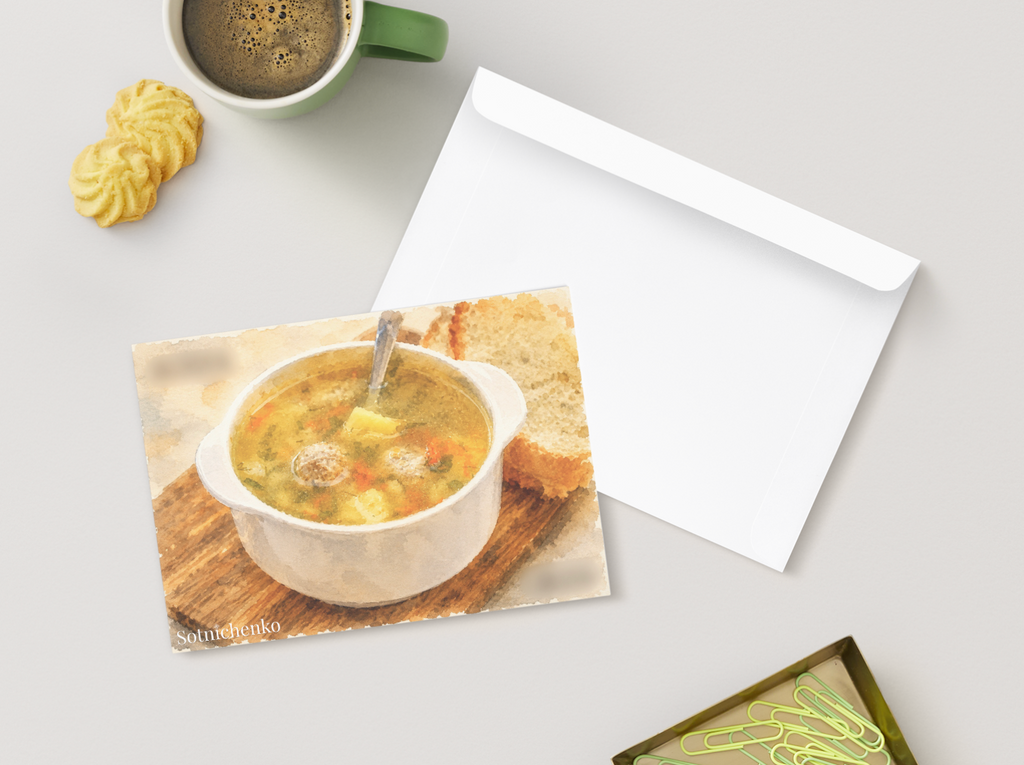 Warm Bowl — Vintage Food Postcard
