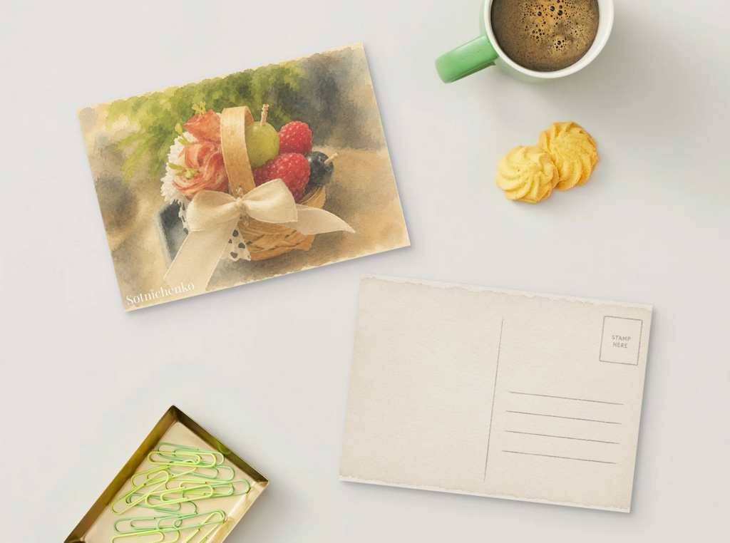 Berry Basket — Sweet Printable Postcard