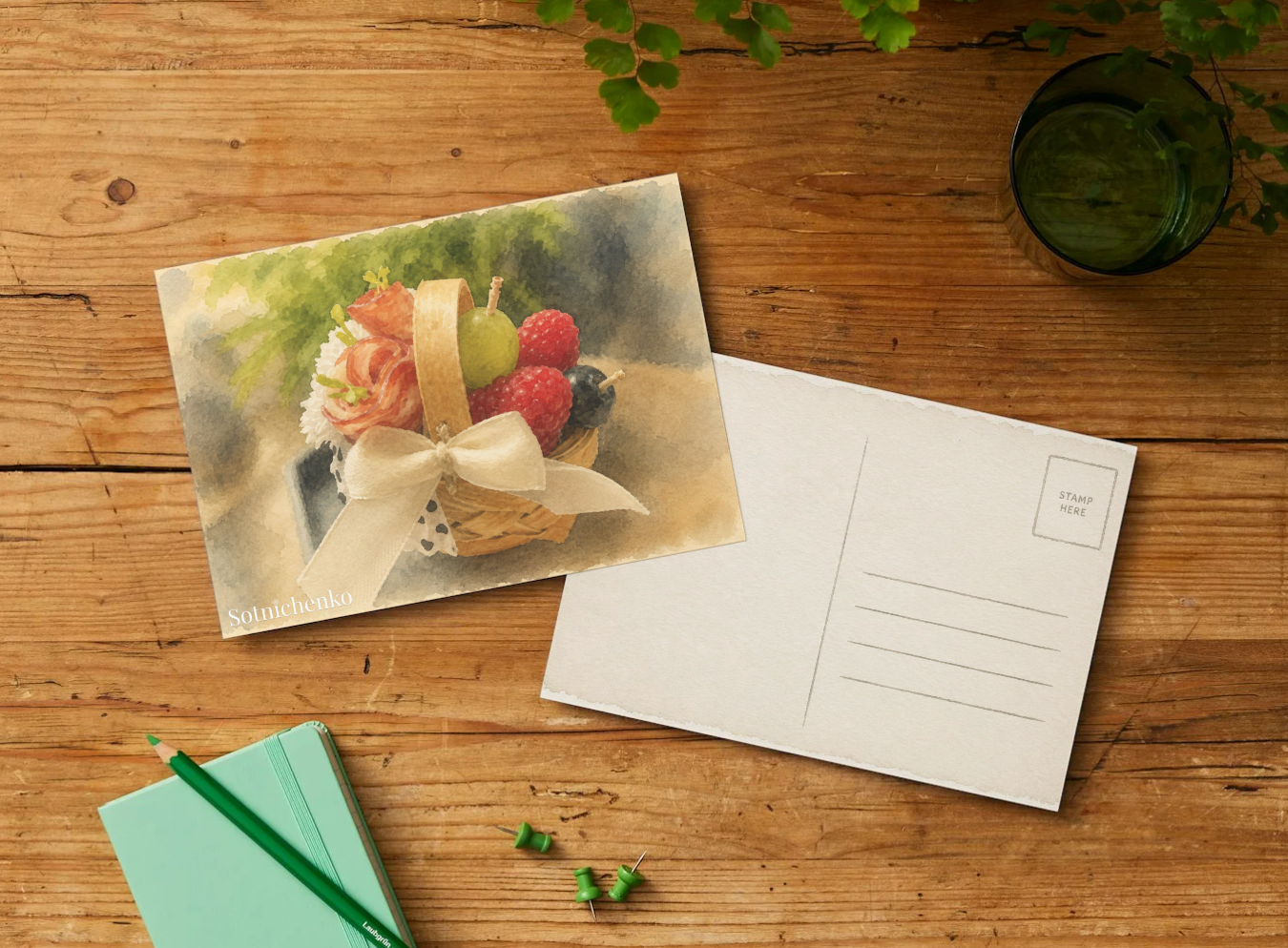 Berry Basket — Sweet Printable Postcard