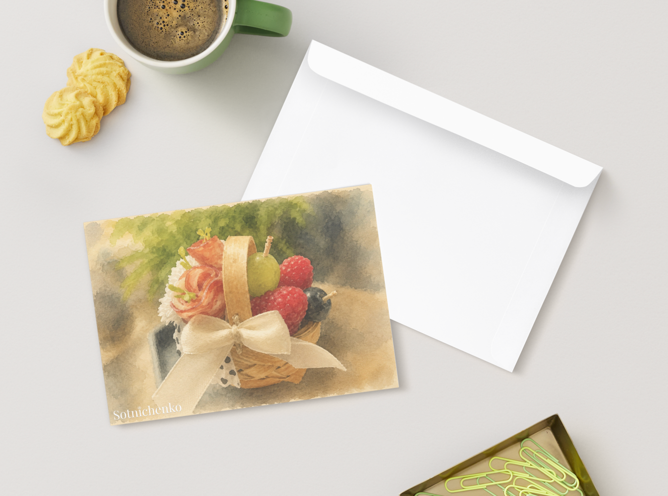 Berry Basket — Sweet Printable Postcard