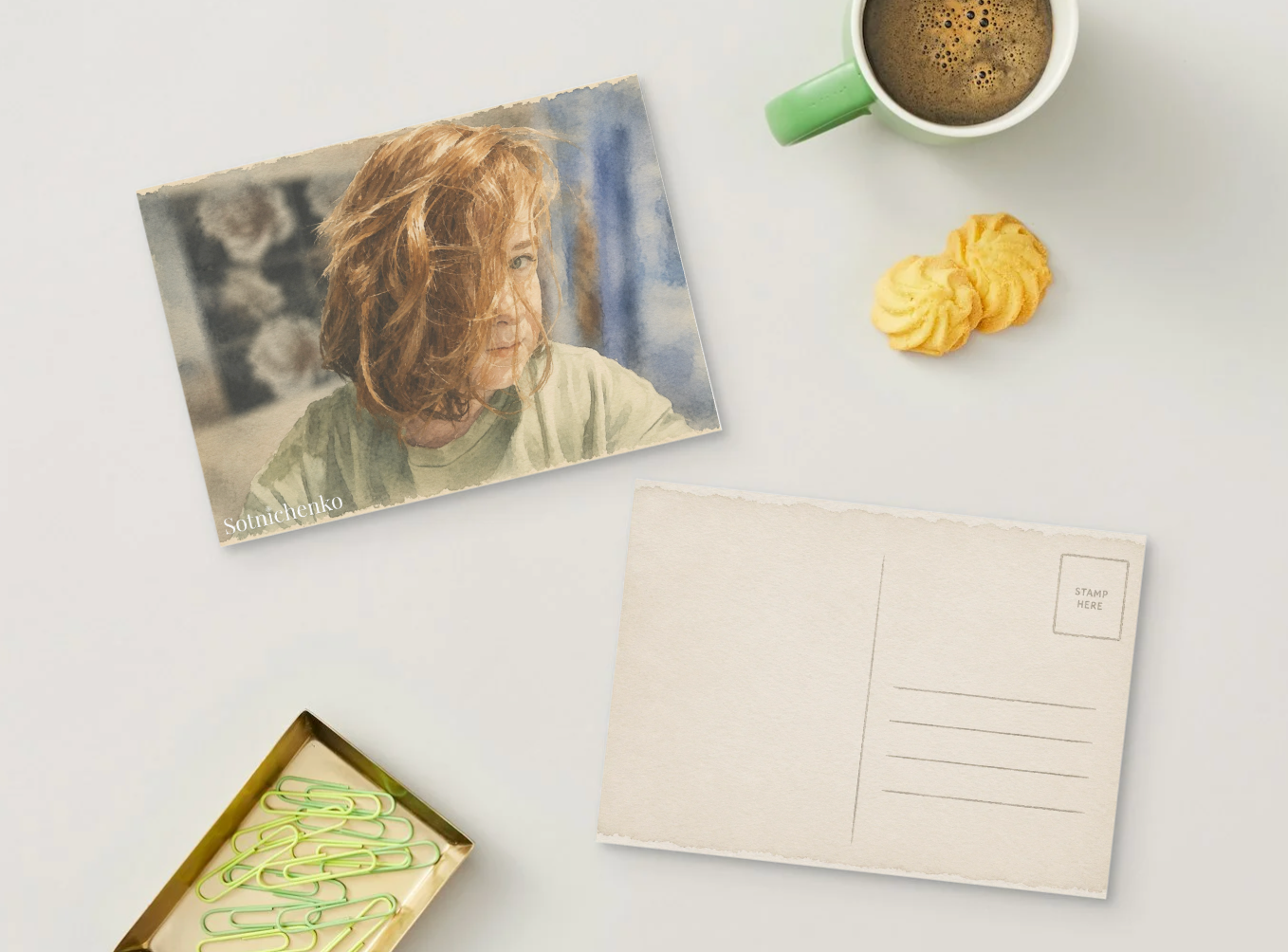 Wild Little Morning — Portrait Printable Postcard